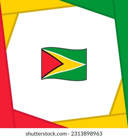 Guyana Flag Abstract Background Design Template. Guyana Independence Day Banner Social Media Post. Guyana Banner