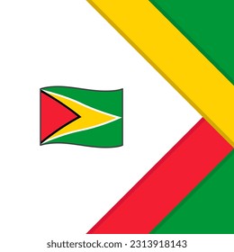 Guyana Flag Abstract Background Design Template. Guyana Independence Day Banner Social Media Post. Guyana Cartoon