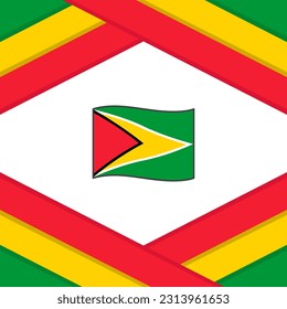 Guyana Flag Abstract Background Design Template. Guyana Independence Day Banner Social Media Post. Guyana Template