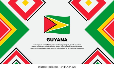 Guyana Flag Abstract Background Design Template. Guyana Independence Day Banner Wallpaper Vector Illustration. Guyana Independence Day