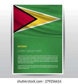 Guyana flag Brochure - Vector Flyer Cover Page Design