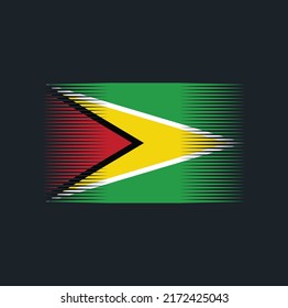 Guyana Flag Brush. National Flag