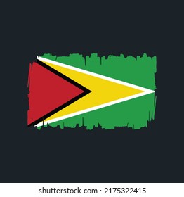 Guyana Flag Brush. National Flag