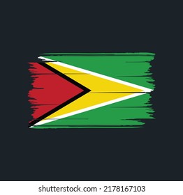 Guyana Flag Brush. National Flag
