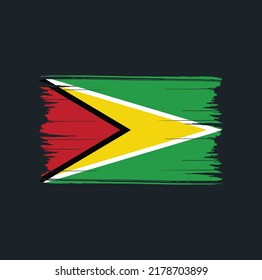 Guyana Flag Brush. National Flag