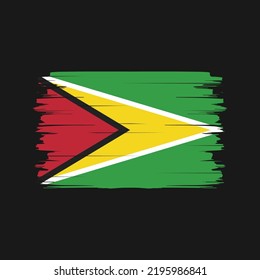 Guyana Flag Brush. National Flag