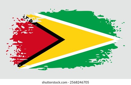 guyana flag brush stroke. banner vector illustration. Vector illustration