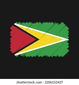 Pintado de pincel de bandera de Guyana