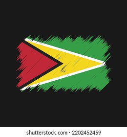 Guyana Flag Brush Vector. National Flag
