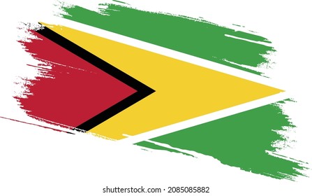 Guyana flag with grunge texture