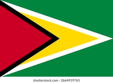 Ilustrador de banderas de Guyana país banderas símbolo nación  