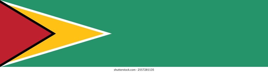 Guyana flag long banner digital vector illustration