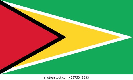 Guyana Flag. National Guyana flag. Flag of Guyana. Flag of Guyana Vector graphics