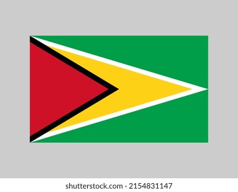 Guyana flag, official colors and proportion. Vector illustration.