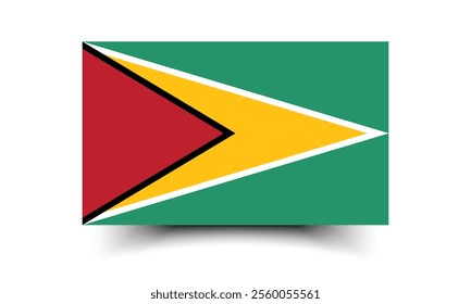 Guyana flag official colors and proportion digital vector illustration
