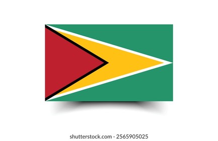 Guyana flag official colors and proportion digital vector illustration