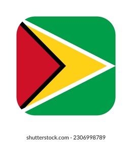 Guyana flag simple illustration for independence day or election