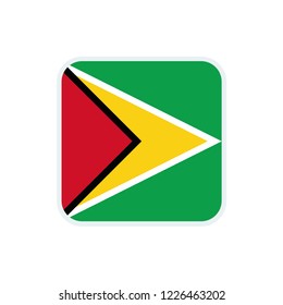 Guyana Flag. Guyana Square Flag.