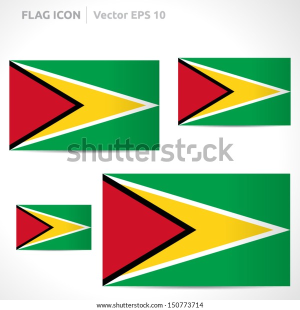 Guyana Flag Template Vector Symbol Design Stock Vector