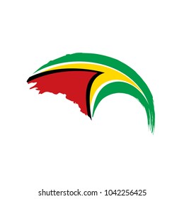 Guyana flag, vector illustration