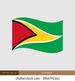 Guyana Flag Vector Illustration Design Template.