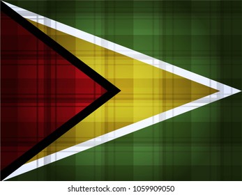 Guyana Flag vector illustration. Guyana Flag. National Flag of Guyana.