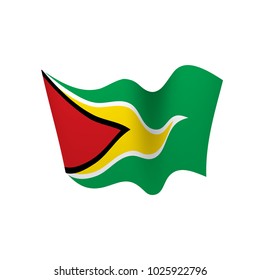 Guyana flag, vector illustration on a white background