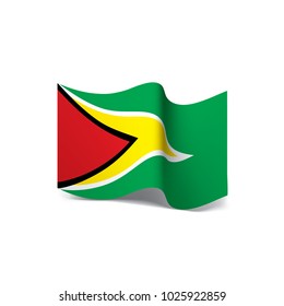 Guyana flag, vector illustration on a white background