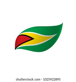 Guyana flag, vector illustration on a white background