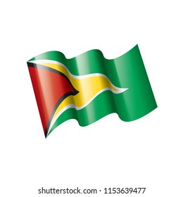 Guyana flag, vector illustration on a white background