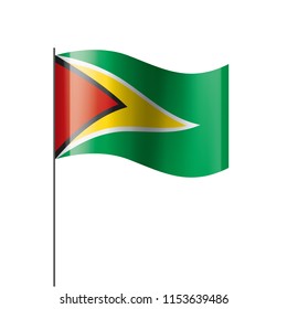 Guyana flag, vector illustration on a white background