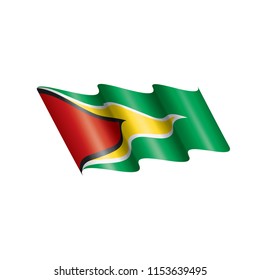 Guyana flag, vector illustration on a white background