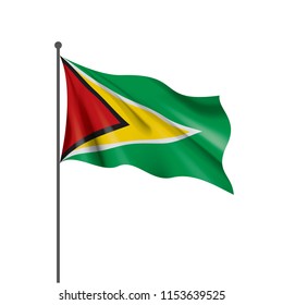 Guyana flag, vector illustration on a white background