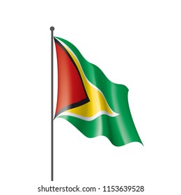 Guyana flag, vector illustration on a white background
