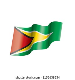 Guyana flag, vector illustration on a white background