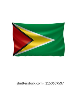 Guyana flag, vector illustration on a white background