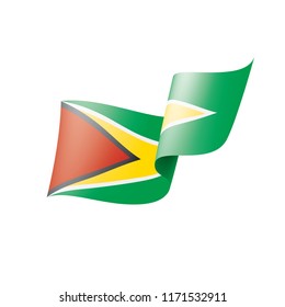 Guyana flag, vector illustration on a white background