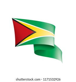 Guyana flag, vector illustration on a white background