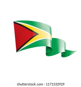 Guyana flag, vector illustration on a white background