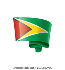 Guyana flag, vector illustration on a white background
