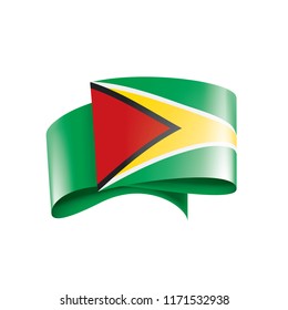Guyana flag, vector illustration on a white background