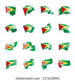 Guyana flag, vector illustration on a white background