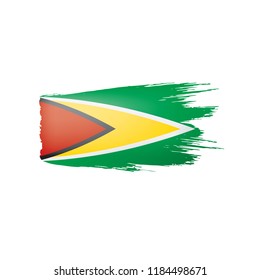 Guyana flag, vector illustration on a white background.