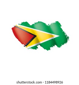 Guyana flag, vector illustration on a white background.