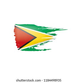 Guyana flag, vector illustration on a white background.