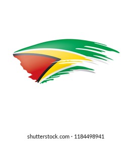 Guyana flag, vector illustration on a white background.