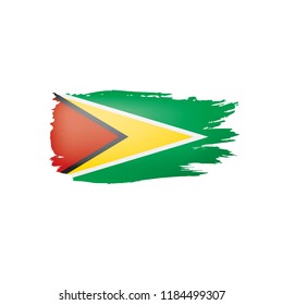 Guyana flag, vector illustration on a white background.