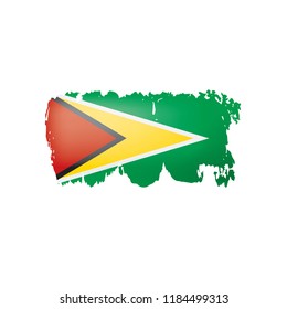 Guyana flag, vector illustration on a white background.
