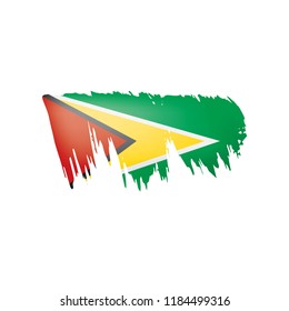 Guyana flag, vector illustration on a white background.