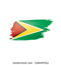 Guyana flag, vector illustration on a white background.